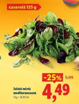 Lidl Salată mixtă mediteraneană Ofertă