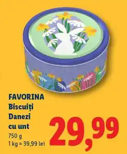 Lidl FAVORINA Biscuiți Danezi cu unt Ofertă