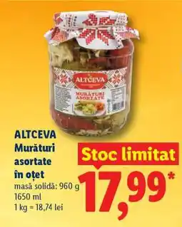 Lidl ALTCVA Murături asortate în oțet Ofertă