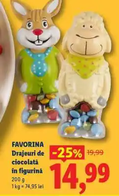Lidl Favorina Drajeuri de ciocolată în figurină Ofertă