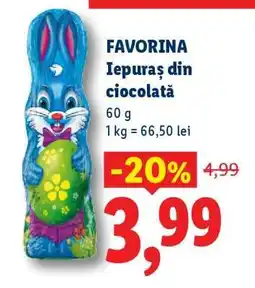 Lidl Favorina Iepuraș din ciocolată Ofertă