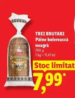 Lidl Trei Brutari Pâine Boierească neagră Ofertă