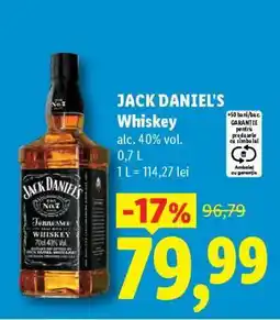 Lidl Jack Daniel's Whiskey Ofertă