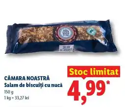 Lidl Cămara Noastră Salam de biscuiți cu nucă Ofertă