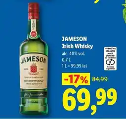 Lidl Jameson Irish Whisky Ofertă