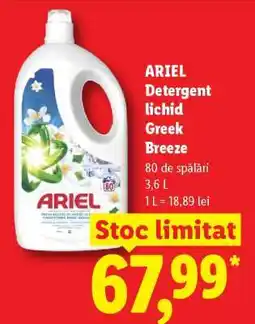 Lidl ARIEL Detergent lichid Greek Breeze Ofertă