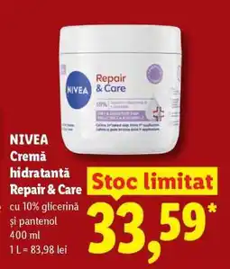 Lidl NIVEA Cremă hidratantă Repair & Care Ofertă