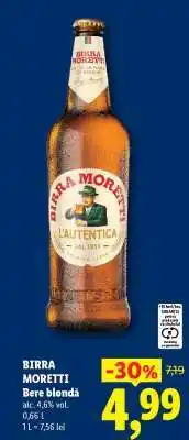 Lidl BIRRA MORETTI Ofertă