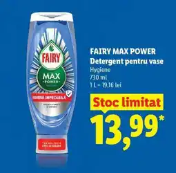 Lidl Fairy Max Power Detergent pentru vase Ofertă