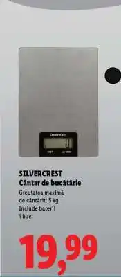 Lidl Silvercrest Cântar de bucătărie Ofertă