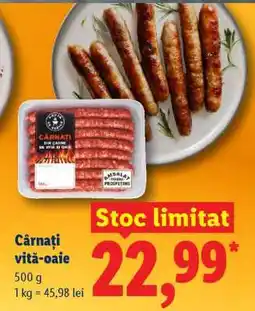 Lidl Cârnați vită-oaie Ofertă