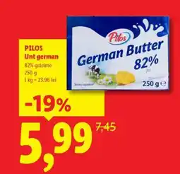 Lidl Pilos Unt german Ofertă