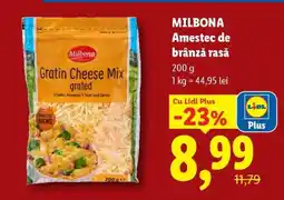 Lidl MILBONA Amestec de brânză rasă Ofertă