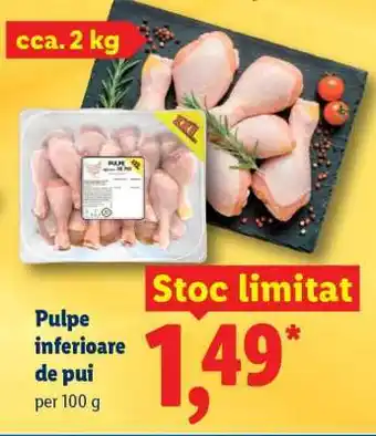 Lidl Pulpe inferioare de pui Ofertă