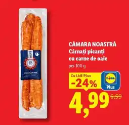 Lidl Cămara Noastră Cârnați picanți cu carne de oaie Ofertă