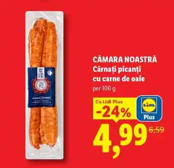 Lidl Cămara Noastră Cârnați picanți cu carne de oaie Ofertă