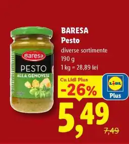 Lidl Baresa Pesto Ofertă