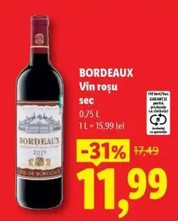 Lidl Bordeaux Vin roșu sec Ofertă