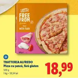 Lidl TRATTORIA ALFREDO Pizza cu șuncă, fără gluten Ofertă