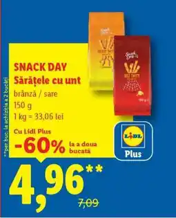 Lidl Snack Day Sărățele cu unt Ofertă