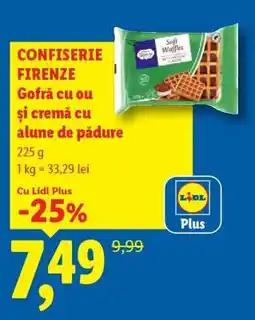 Lidl CONFISERIE FIRENZE Gofră cu ou și cremă cu alune de pădure Ofertă