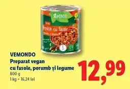Lidl VEMONDO Preparat vegan cu fasole, porumb și legume Ofertă