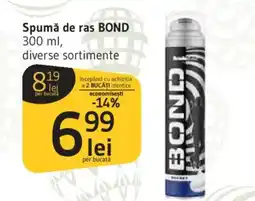 Supeco Spumă de ras BOND Ofertă