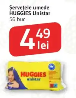 Supeco Şerveţele umede HUGGIES Unistar Ofertă