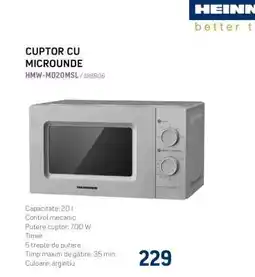 Selgros Cuptor cu microunde HMW-MD20MSL Ofertă