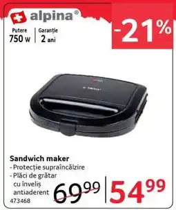 Selgros Sandwich Maker Ofertă