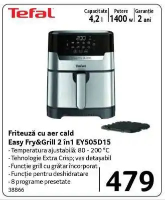 Selgros Friteuză cu aer cald Easy Fry&Grill 2 în1 EY505D15 Ofertă