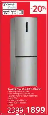 Selgros Combină frigorifică NRK6192AXL4 Ofertă