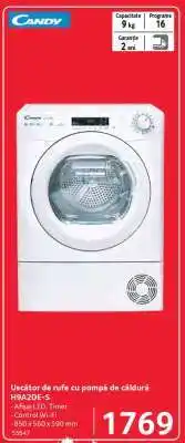 Selgros Uscător de rufe cu pompă de căldură H9A2DE-S Ofertă