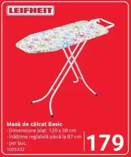 Selgros Masă de călcat Basic Ofertă