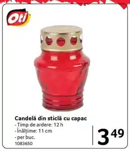 Selgros Candelă din sticlă cu capac Ofertă