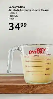 Selgros Cană gradată din sticlă termorezistentă Classic Ofertă