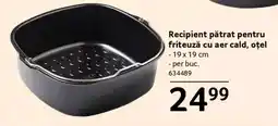 Selgros Recipient pătrat pentru friteuză cu aer cald, oțel Ofertă