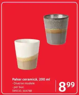 Selgros Pahar ceramică, 200 ml Ofertă