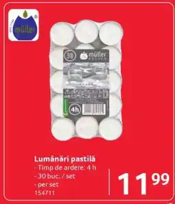 Selgros Lumânări pastilă Ofertă