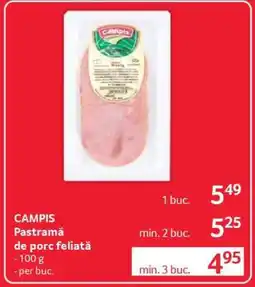 Selgros CAMPIS Pastramă de porc feliată Ofertă
