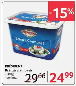 Selgros PRESIDENT Brânză cremoasă Ofertă