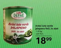 Selgros Ardei iute verde Jalapeno felii, în oțet Ofertă