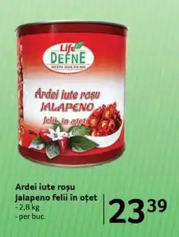 Selgros Ardei iute roșu Jalapeno felii în oțet Ofertă