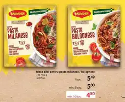 Selgros Maggi Ideea zilei pentru paste milanese / bolognese Ofertă