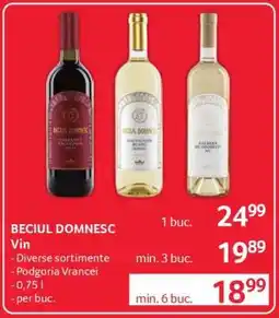 Selgros BECIUL DOMNESC Vin Ofertă