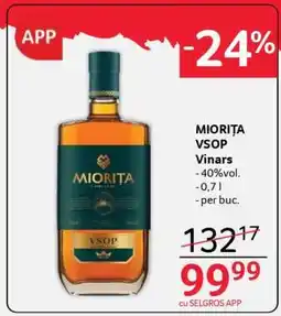 Selgros MIORIȚA VSOP Vinars Ofertă