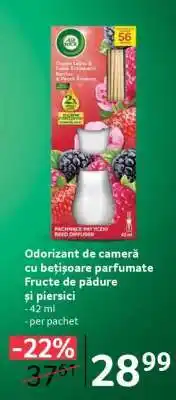 Selgros Odorizant de cameră cu bețișoare parfumate Fructe de pădure și piersici Ofertă