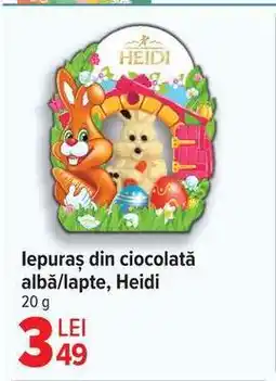 Carrefour Iepuraș din ciocolată albă/lapte, Heidi Ofertă
