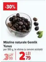 Carrefour Măsline naturale Gemlik Yunus Ofertă