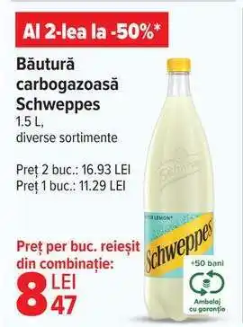 Carrefour Băutură carbogazoasă Schweppes Ofertă